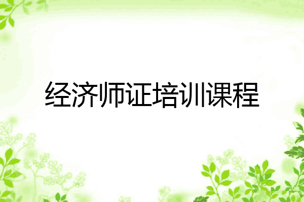 经济师培训