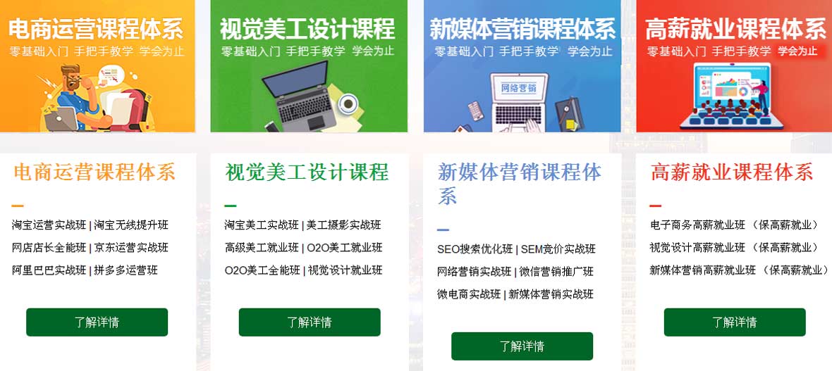全新！广东TOP10淘宝美工运营培训机构排行榜公布