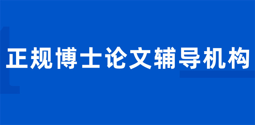 博士论文辅导机构哪家好排名top10名单揭晓