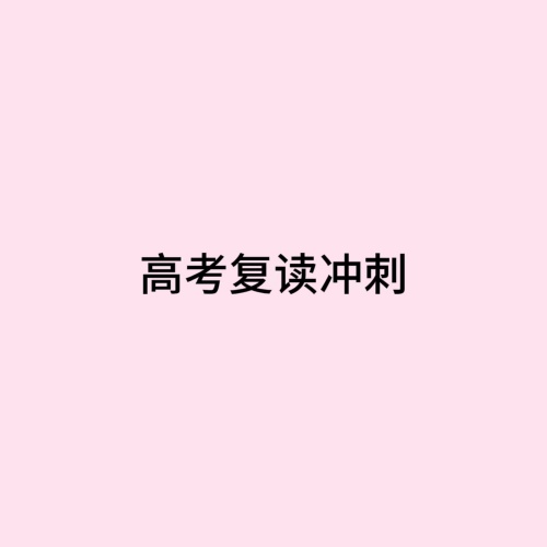 高考复读冲刺